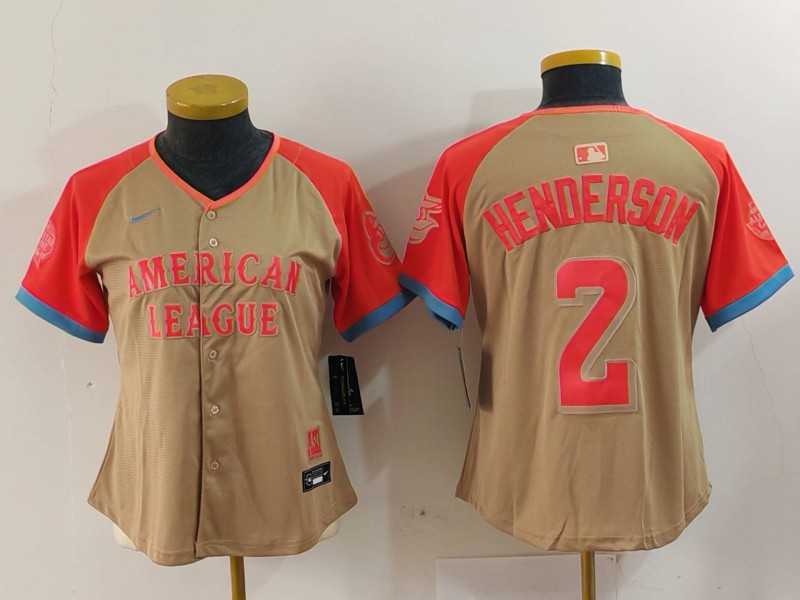 Womens Baltimore Orioles #2 Gunnar Henderson Cream 2024 All Star Limited Stitched Jersey